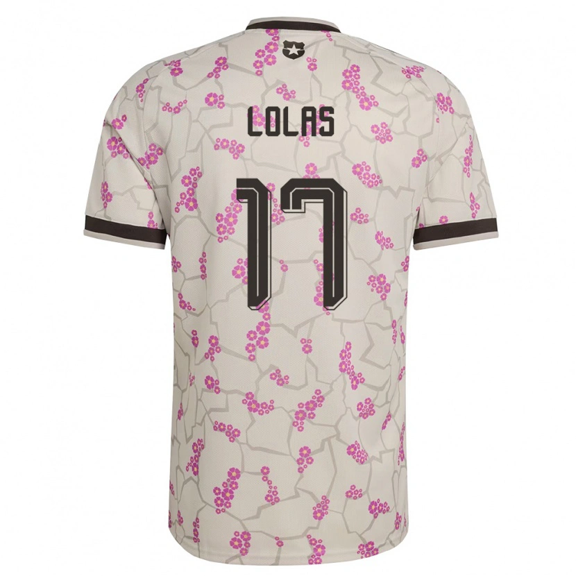 Danxen Män Chile Manuel Lolas #17 Vit Lila Bortatröja Matchtröjor 26-28 Tröjor T-Tröja