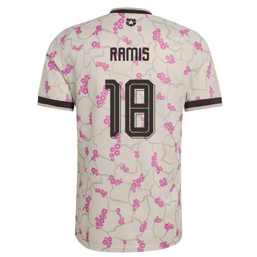 Danxen Män Chile Oliver Ramis #18 Vit Lila Bortatröja Matchtröjor 26-28 Tröjor T-Tröja