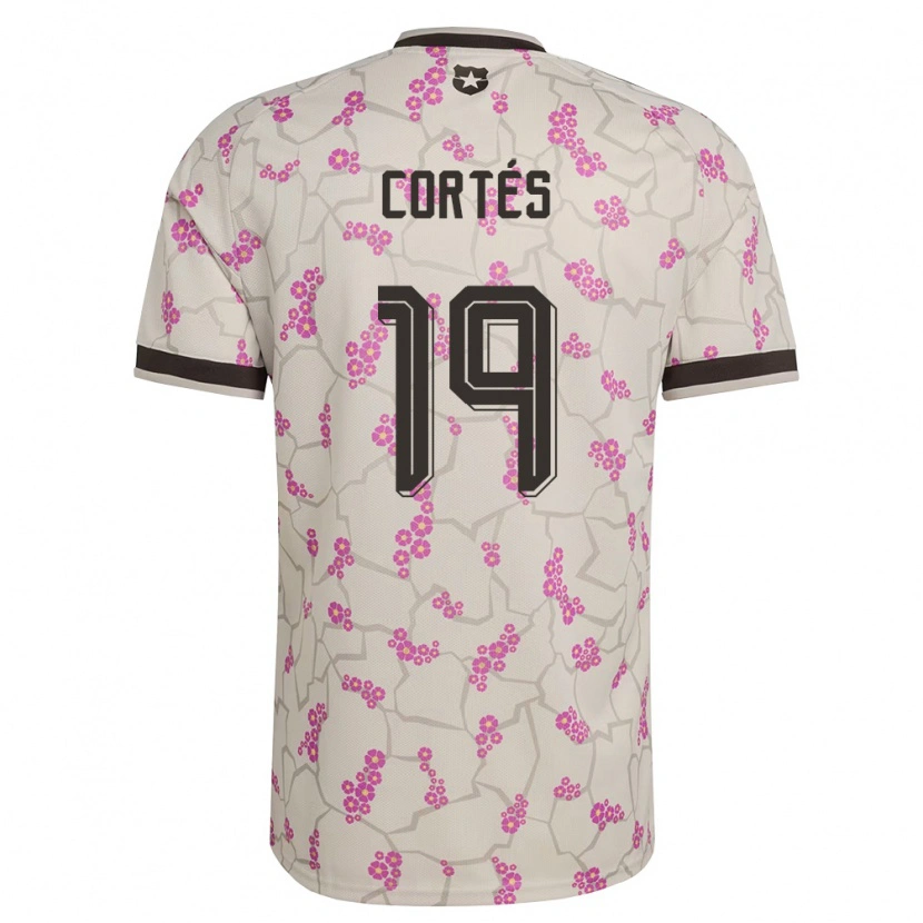 Danxen Män Chile Jhon Cortés #19 Vit Lila Bortatröja Matchtröjor 26-28 Tröjor T-Tröja