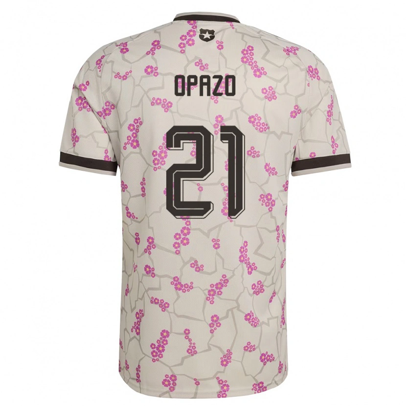 Danxen Män Chile Diego Opazo #21 Vit Lila Bortatröja Matchtröjor 26-28 Tröjor T-Tröja