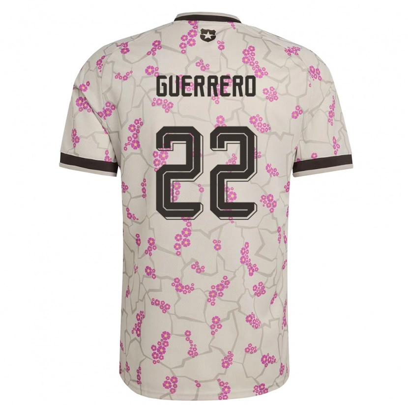 Danxen Män Chile Kathalina Guerrero #22 Vit Lila Bortatröja Matchtröjor 26-28 Tröjor T-Tröja
