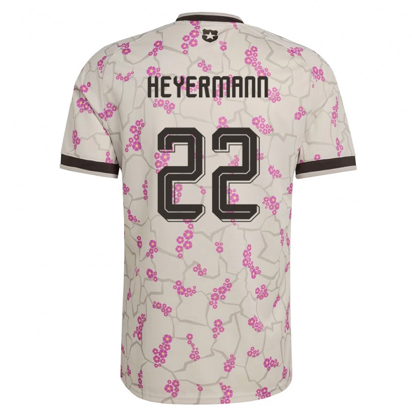 Danxen Män Chile Agustina Heyermann #22 Vit Lila Bortatröja Matchtröjor 26-28 Tröjor T-Tröja