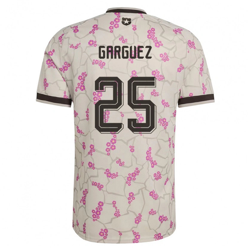 Danxen Män Chile Ian Garguez #25 Vit Lila Bortatröja Matchtröjor 26-28 Tröjor T-Tröja