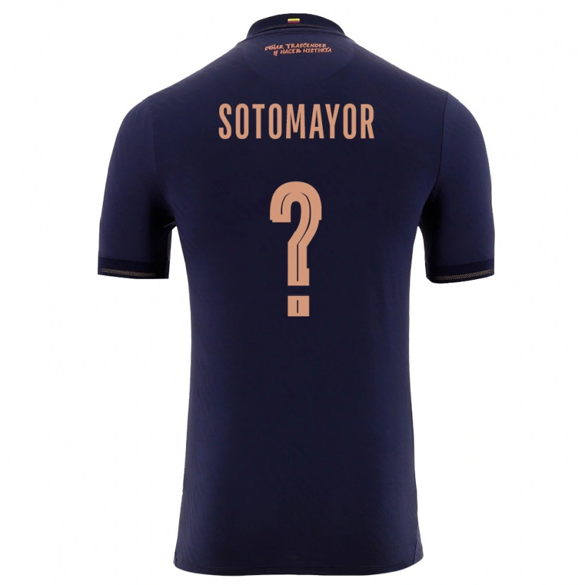 Danxen Män Ecuador Nicolás Sotomayor #0 Marin Guld Bortatröja Matchtröjor 26-28 Tröjor T-Tröja