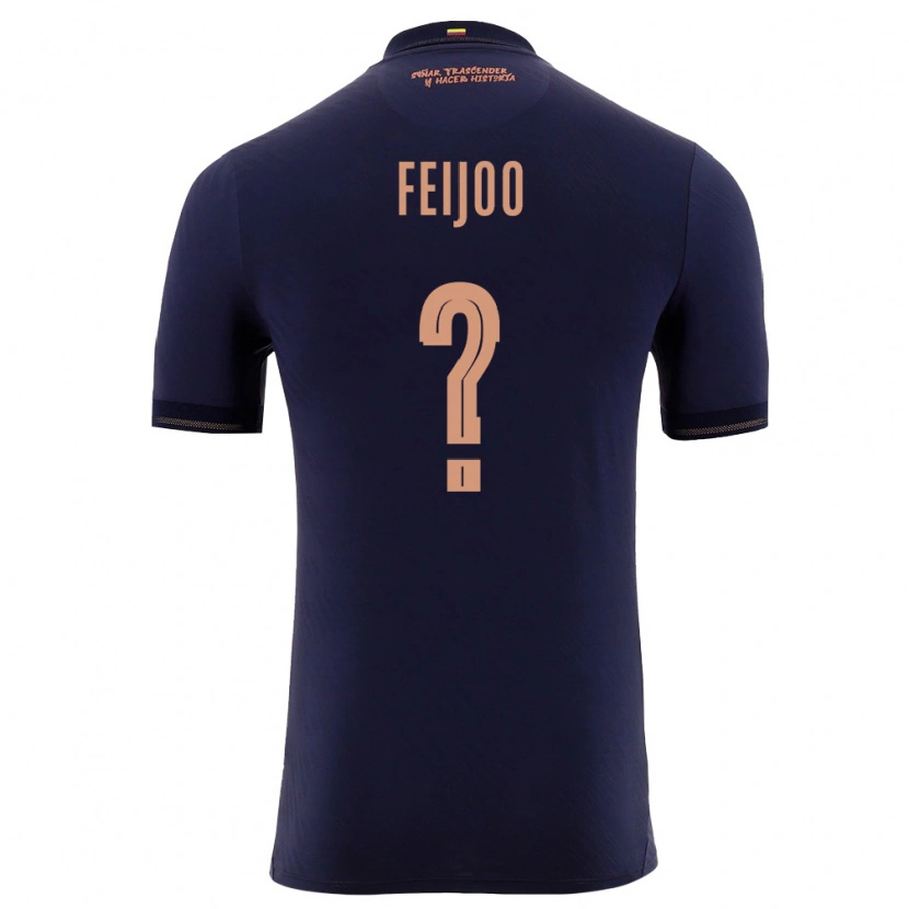 Danxen Män Ecuador Jostin Feijoo #0 Marin Guld Bortatröja Matchtröjor 26-28 Tröjor T-Tröja