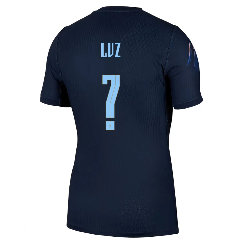 Danxen Män Uruguay Anderson Luz #0 Svart Blå Bortatröja Matchtröjor 26-28 Tröjor T-Tröja