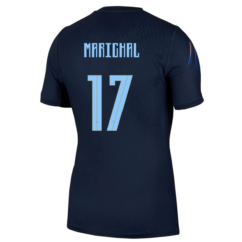 Danxen Män Uruguay Mauro Marichal #17 Svart Blå Bortatröja Matchtröjor 26-28 Tröjor T-Tröja