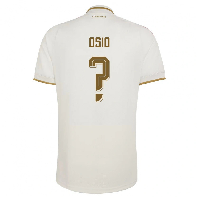 Danxen Män Venezuela Diego Osio #0 Off-White Gul Bortatröja Matchtröjor 26-28 Tröjor T-Tröja