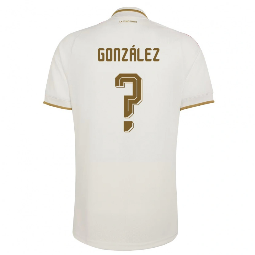 Danxen Män Venezuela Gustavo González #0 Off-White Gul Bortatröja Matchtröjor 26-28 Tröjor T-Tröja