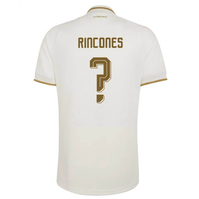 Danxen Män Venezuela Ricardo Rincones #0 Off-White Gul Bortatröja Matchtröjor 26-28 Tröjor T-Tröja