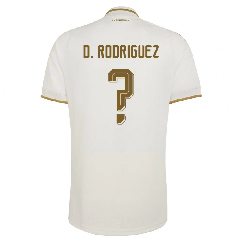 Danxen Män Venezuela David Rodriguez Blanco #0 Off-White Gul Bortatröja Matchtröjor 26-28 Tröjor T-Tröja