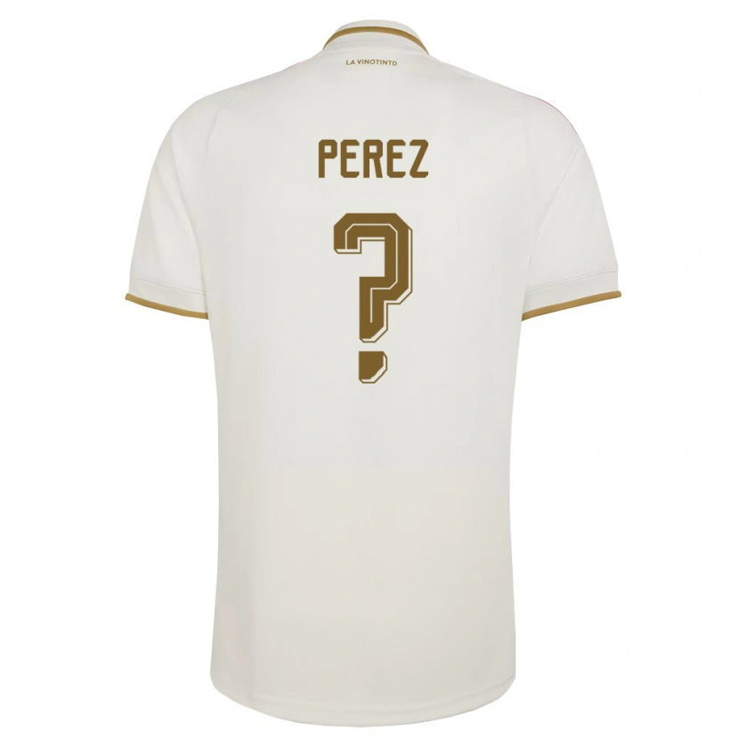 Danxen Män Venezuela Yonaiber Perez #0 Off-White Gul Bortatröja Matchtröjor 26-28 Tröjor T-Tröja