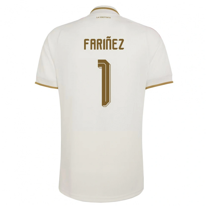 Danxen Män Venezuela Wuilker Fariñez #1 Off-White Gul Bortatröja Matchtröjor 26-28 Tröjor T-Tröja