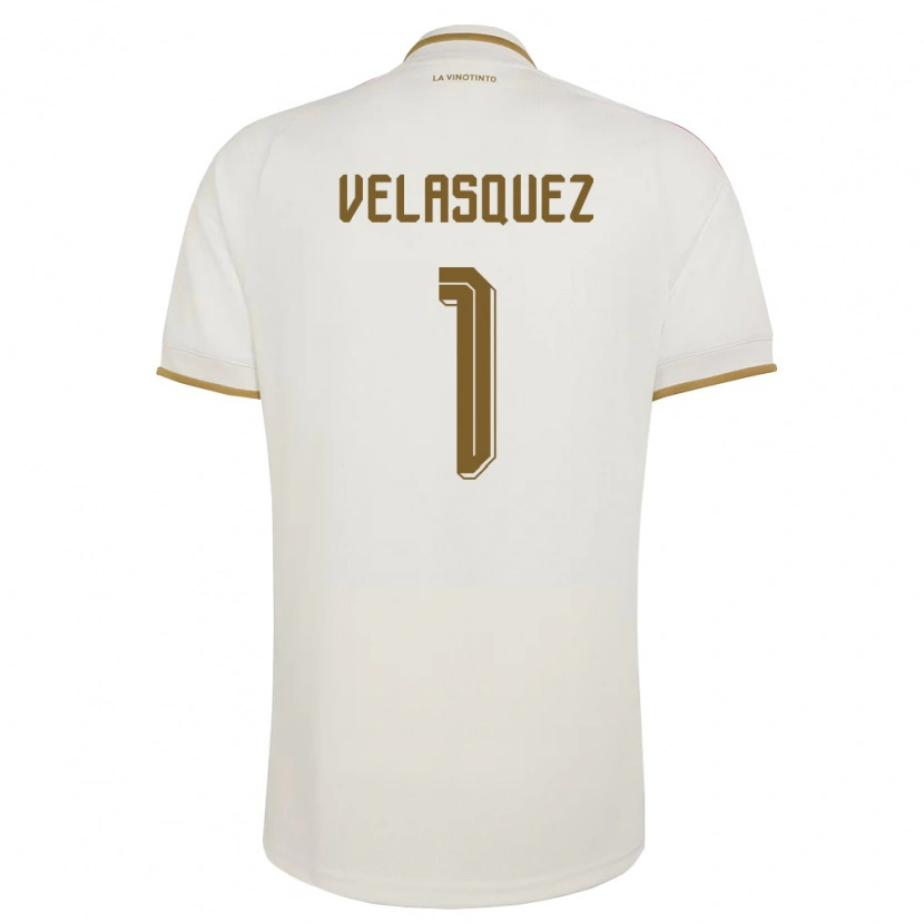 Danxen Män Venezuela Yessica Velásquez #1 Off-White Gul Bortatröja Matchtröjor 26-28 Tröjor T-Tröja