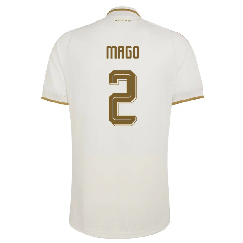 Danxen Män Venezuela Albert Mago #2 Off-White Gul Bortatröja Matchtröjor 26-28 Tröjor T-Tröja