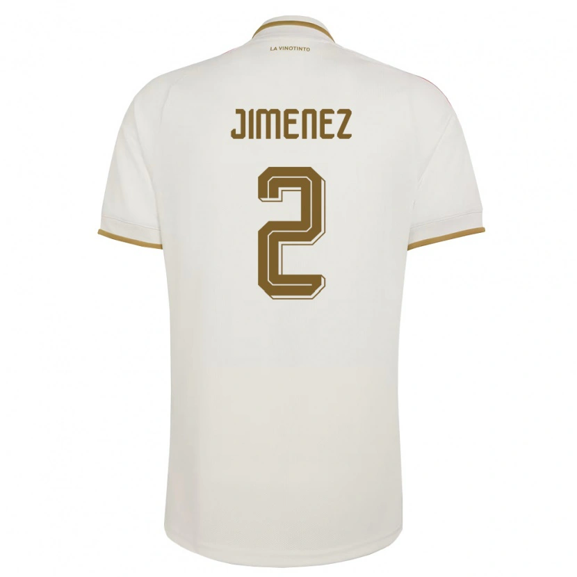 Danxen Män Venezuela Kendys Jimenez #2 Off-White Gul Bortatröja Matchtröjor 26-28 Tröjor T-Tröja