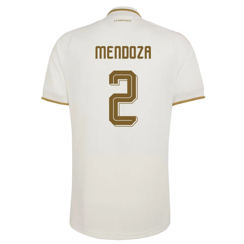 Danxen Män Venezuela Rafanny Mendoza #2 Off-White Gul Bortatröja Matchtröjor 26-28 Tröjor T-Tröja