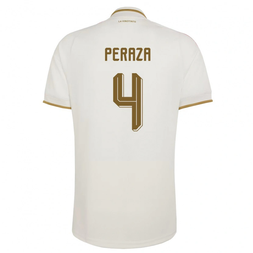 Danxen Män Venezuela María Peraza #4 Off-White Gul Bortatröja Matchtröjor 26-28 Tröjor T-Tröja