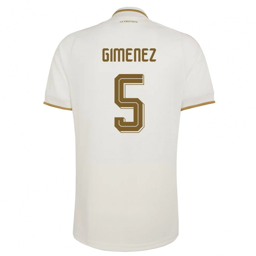 Danxen Män Venezuela Yenifer Giménez #5 Off-White Gul Bortatröja Matchtröjor 26-28 Tröjor T-Tröja