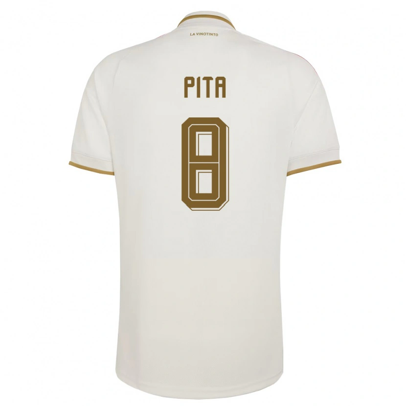 Danxen Män Venezuela Santiago Pita #8 Off-White Gul Bortatröja Matchtröjor 26-28 Tröjor T-Tröja