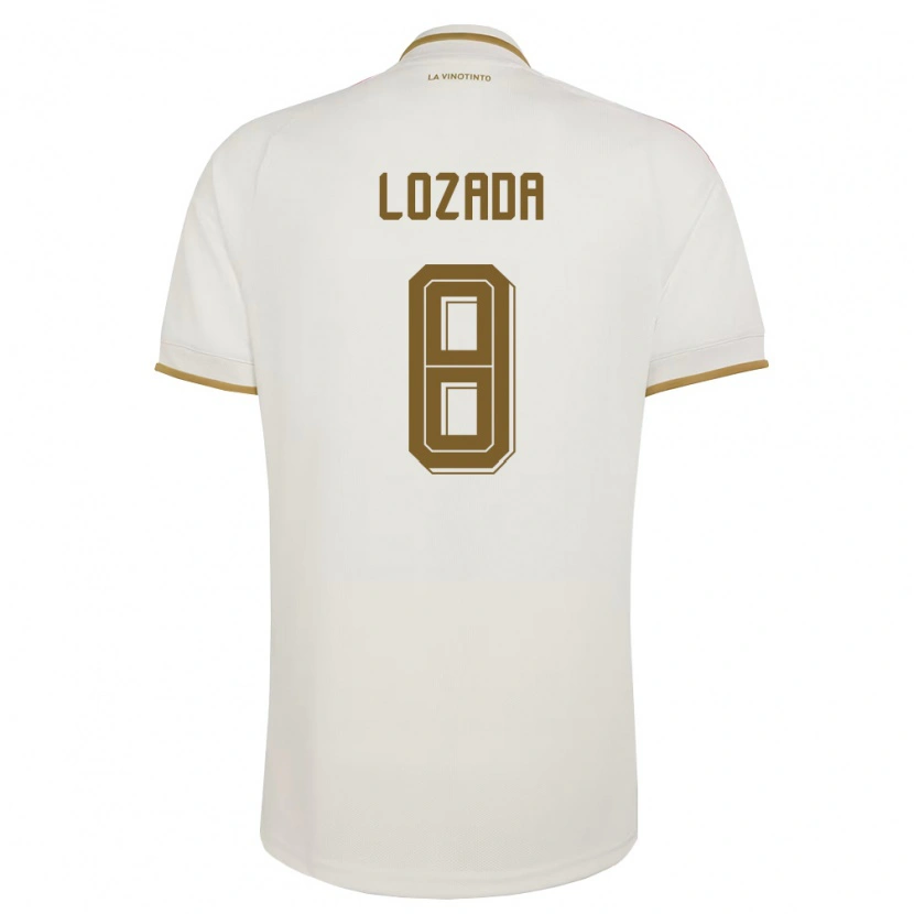 Danxen Män Venezuela Román Lozada #8 Off-White Gul Bortatröja Matchtröjor 26-28 Tröjor T-Tröja