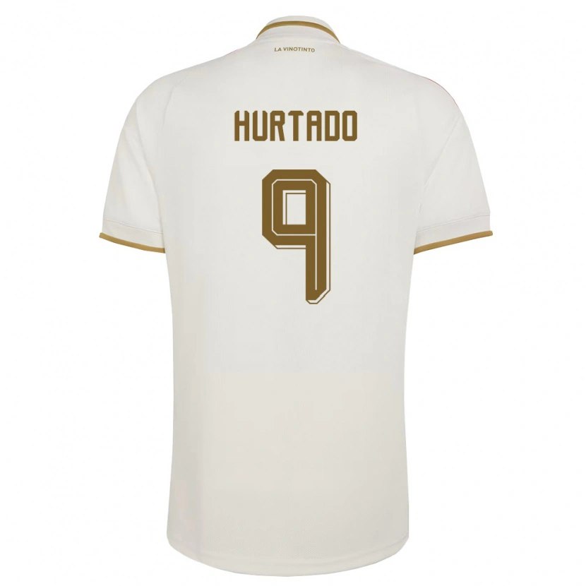 Danxen Män Venezuela Jan Hurtado #9 Off-White Gul Bortatröja Matchtröjor 26-28 Tröjor T-Tröja