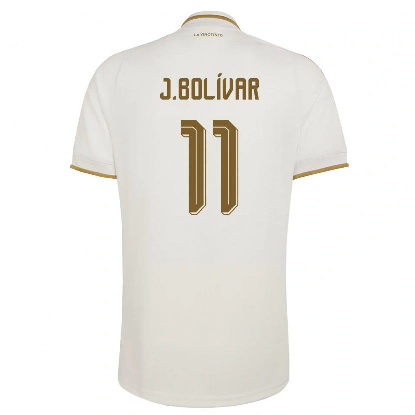 Danxen Män Venezuela Jovanny Bolívar #11 Off-White Gul Bortatröja Matchtröjor 26-28 Tröjor T-Tröja