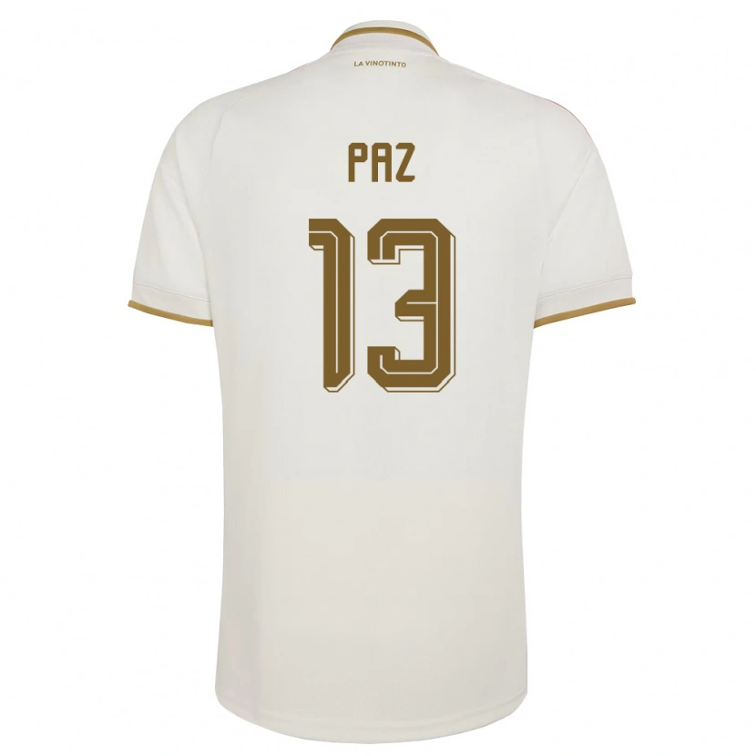 Danxen Män Venezuela Jesús Paz #13 Off-White Gul Bortatröja Matchtröjor 26-28 Tröjor T-Tröja