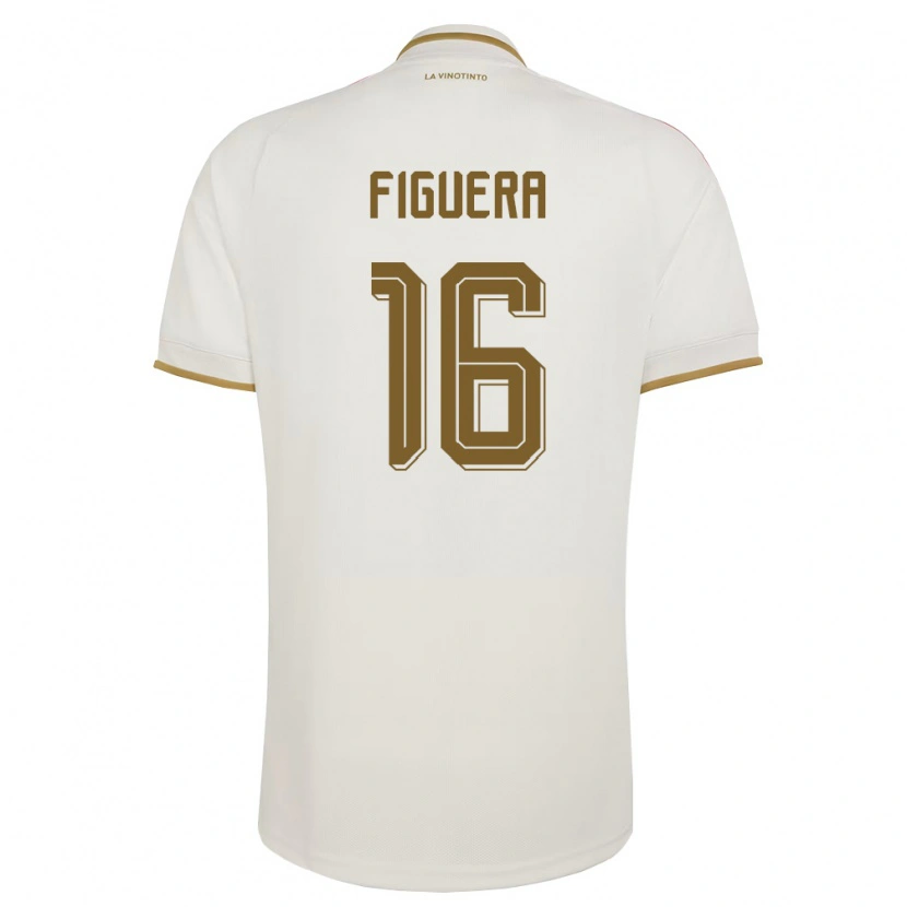Danxen Män Venezuela Carlos Figuera #16 Off-White Gul Bortatröja Matchtröjor 26-28 Tröjor T-Tröja