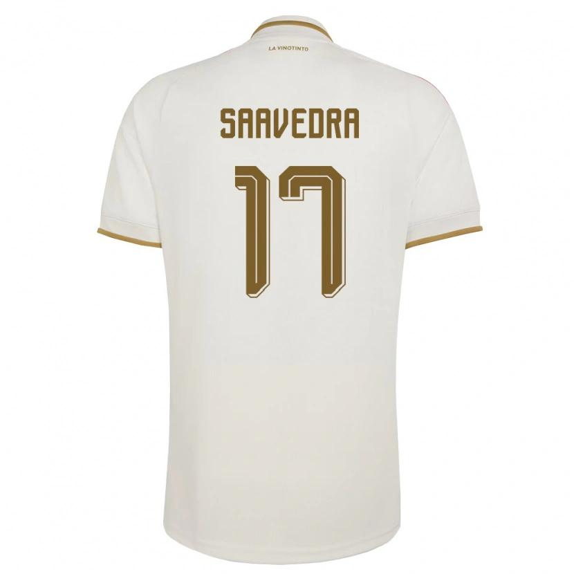 Danxen Män Venezuela Andy Saavedra #17 Off-White Gul Bortatröja Matchtröjor 26-28 Tröjor T-Tröja