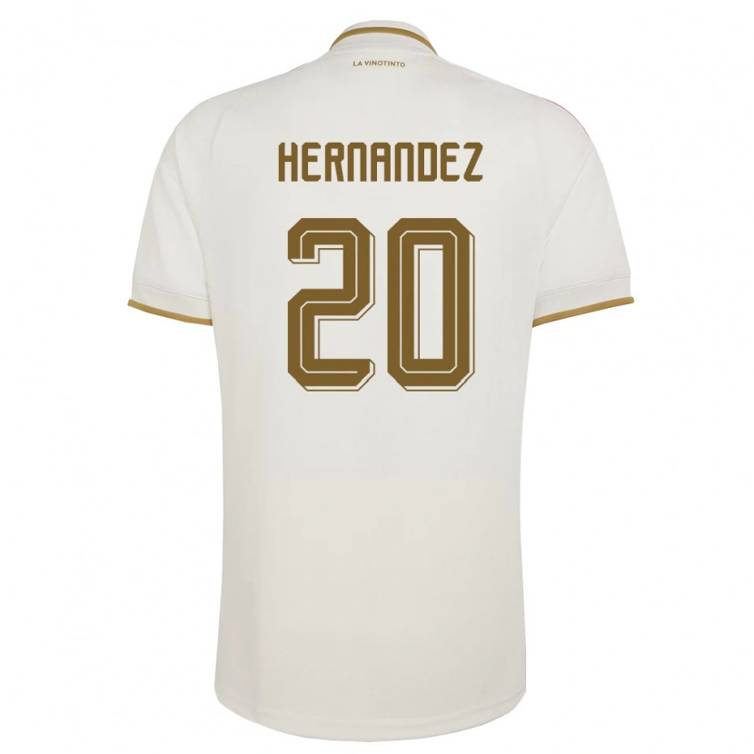 Danxen Män Venezuela Ronald Hernández #20 Off-White Gul Bortatröja Matchtröjor 26-28 Tröjor T-Tröja