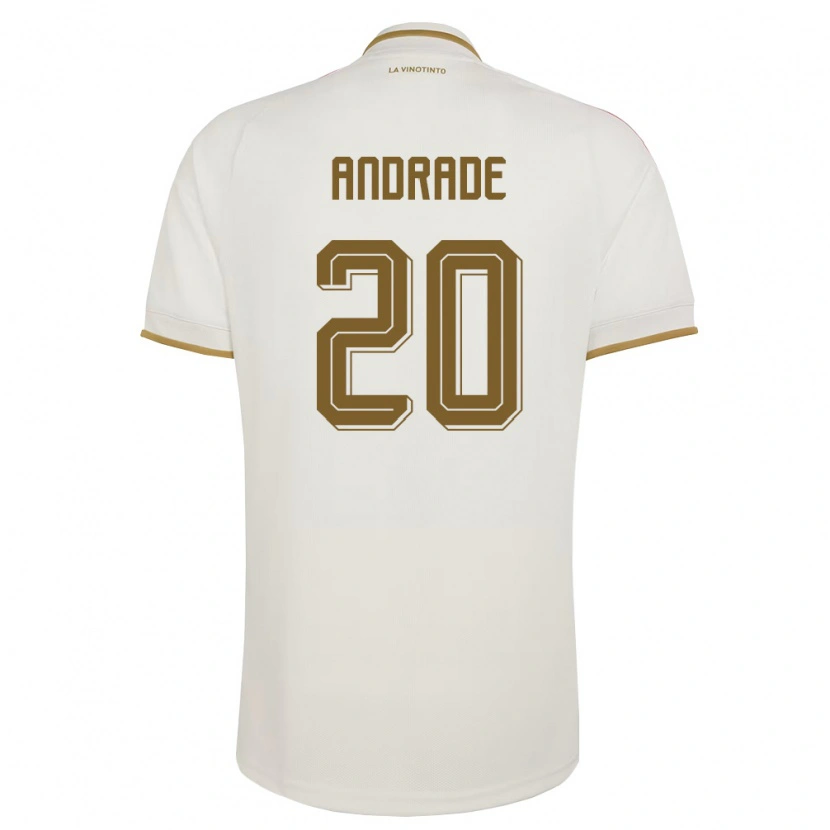 Danxen Män Venezuela Cristhian Andrade #20 Off-White Gul Bortatröja Matchtröjor 26-28 Tröjor T-Tröja