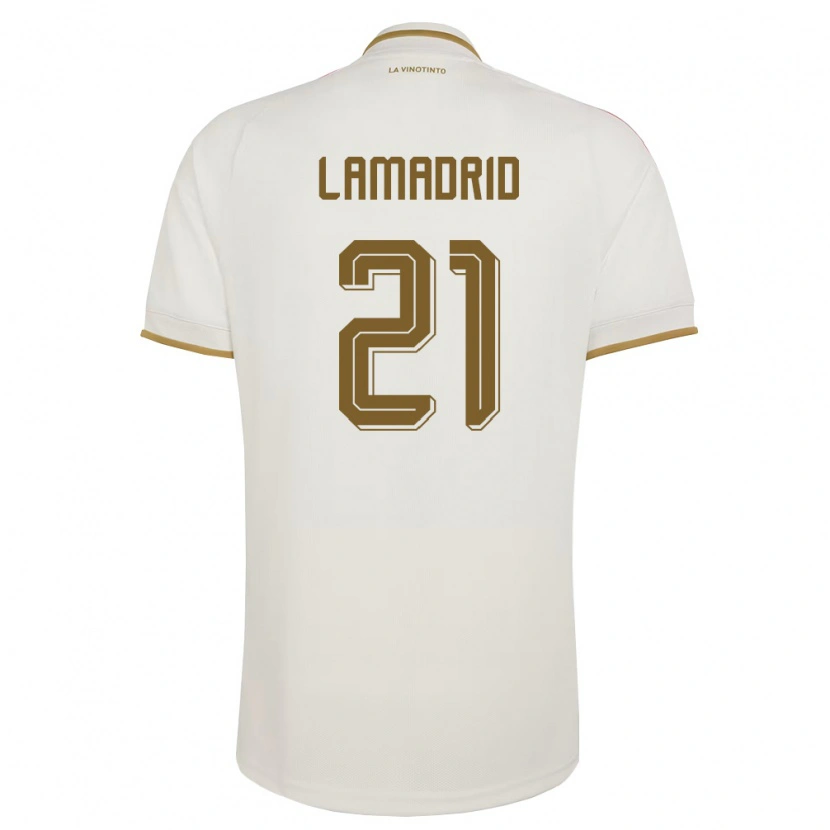 Danxen Män Venezuela Keiber Lamadrid #21 Off-White Gul Bortatröja Matchtröjor 26-28 Tröjor T-Tröja