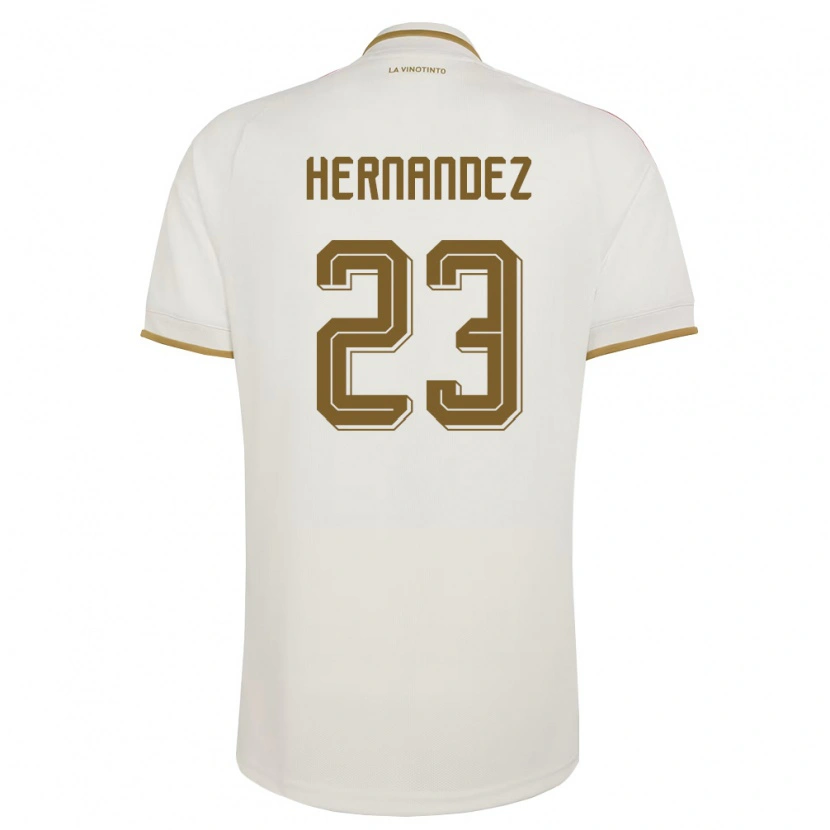 Danxen Män Venezuela Luifer Hernández #23 Off-White Gul Bortatröja Matchtröjor 26-28 Tröjor T-Tröja