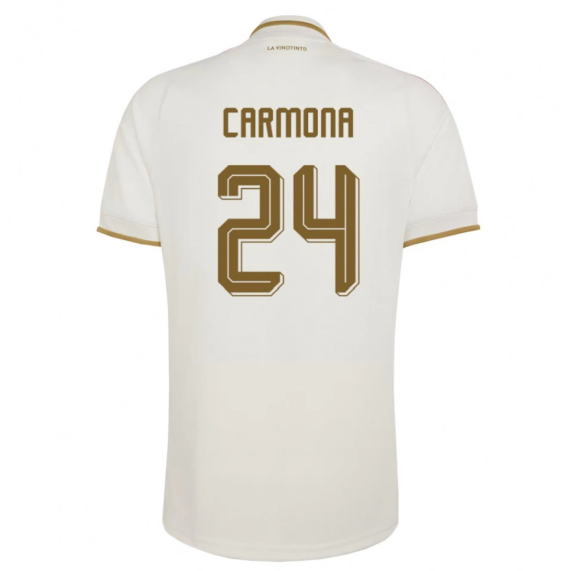 Danxen Män Venezuela Wikelman Carmona #24 Off-White Gul Bortatröja Matchtröjor 26-28 Tröjor T-Tröja