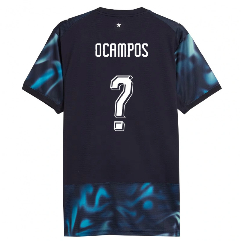 Danxen Män Paraguay Santiago Ocampos #0 Marin Himmelblå Bortatröja Matchtröjor 26-28 Tröjor T-Tröja