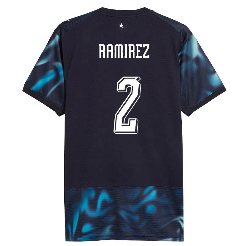 Danxen Män Paraguay Iván Ramírez #2 Marin Himmelblå Bortatröja Matchtröjor 26-28 Tröjor T-Tröja