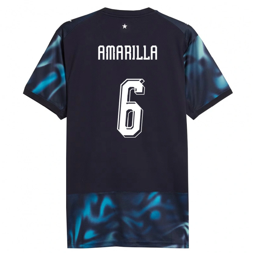 Danxen Män Paraguay Imanol Amarilla #6 Marin Himmelblå Bortatröja Matchtröjor 26-28 Tröjor T-Tröja