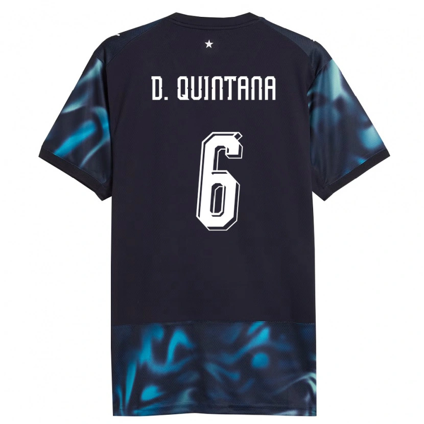 Danxen Män Paraguay Dulce Quintana #6 Marin Himmelblå Bortatröja Matchtröjor 26-28 Tröjor T-Tröja