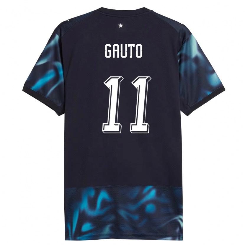 Danxen Män Paraguay Fany Gauto #11 Marin Himmelblå Bortatröja Matchtröjor 26-28 Tröjor T-Tröja