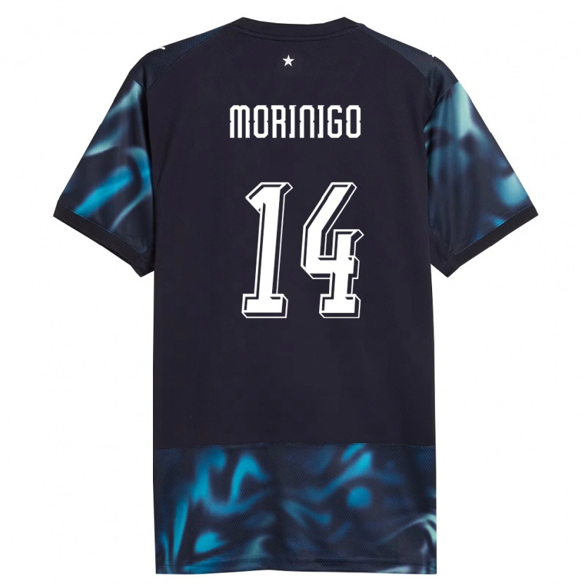 Danxen Män Paraguay Tobías Morinigo #14 Marin Himmelblå Bortatröja Matchtröjor 26-28 Tröjor T-Tröja