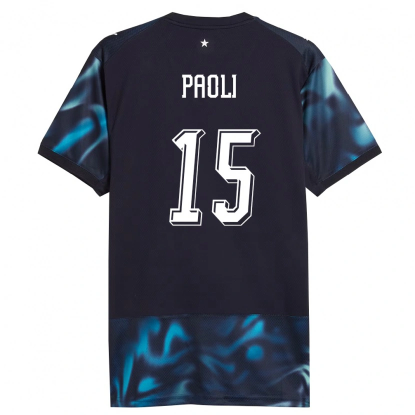 Danxen Män Paraguay Gadiel Paoli #15 Marin Himmelblå Bortatröja Matchtröjor 26-28 Tröjor T-Tröja