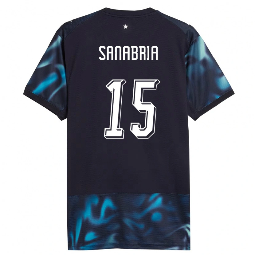 Danxen Män Paraguay Aldo Sanabria #15 Marin Himmelblå Bortatröja Matchtröjor 26-28 Tröjor T-Tröja