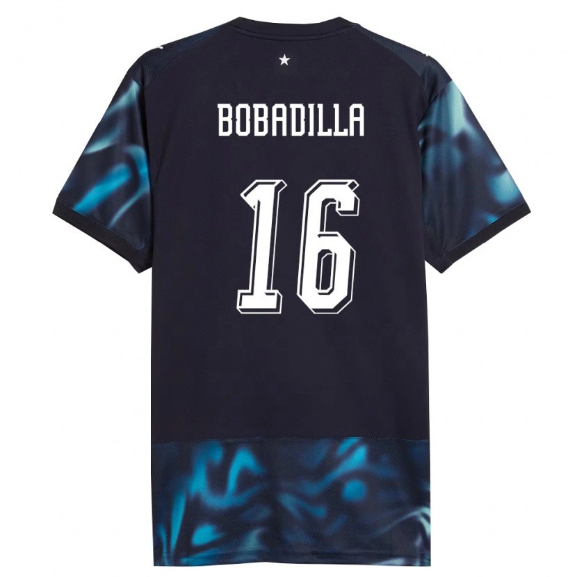 Danxen Män Paraguay Damián Bobadilla #16 Marin Himmelblå Bortatröja Matchtröjor 26-28 Tröjor T-Tröja