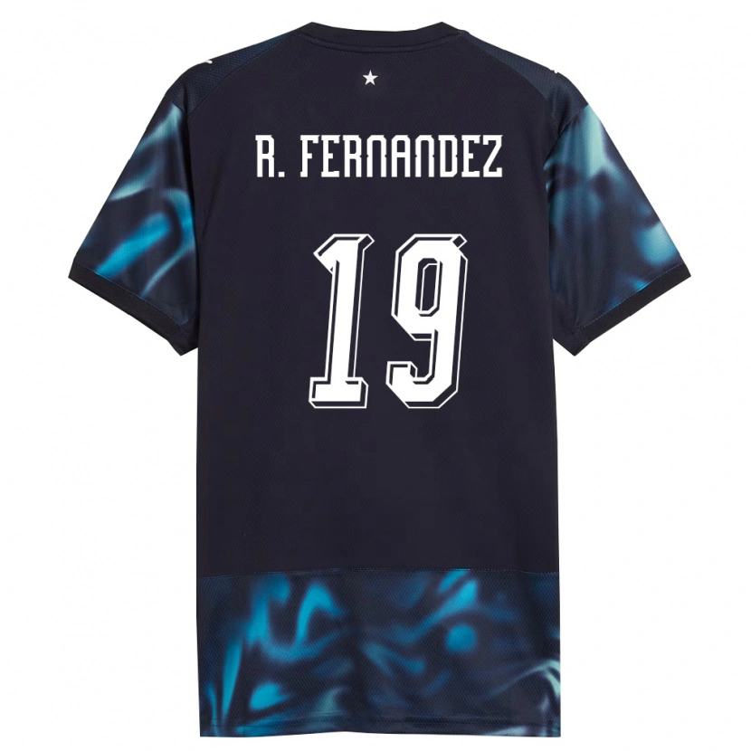 Danxen Män Paraguay Rebeca Fernández #19 Marin Himmelblå Bortatröja Matchtröjor 26-28 Tröjor T-Tröja