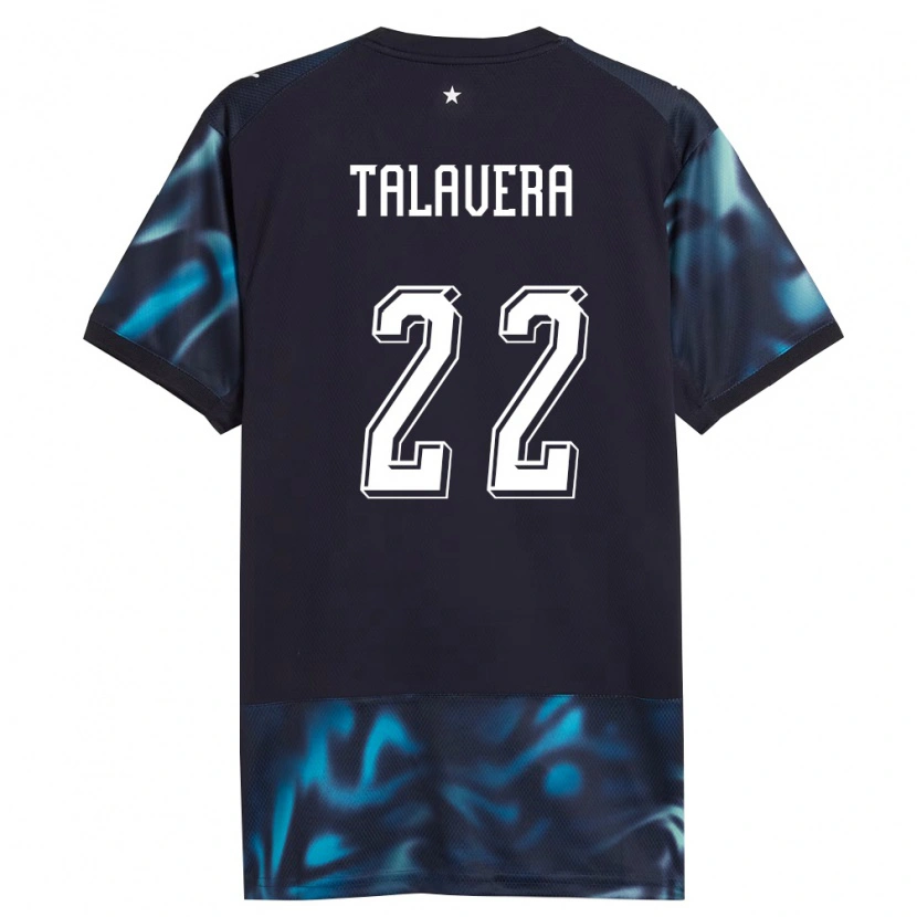 Danxen Män Paraguay Javier Talavera #22 Marin Himmelblå Bortatröja Matchtröjor 26-28 Tröjor T-Tröja