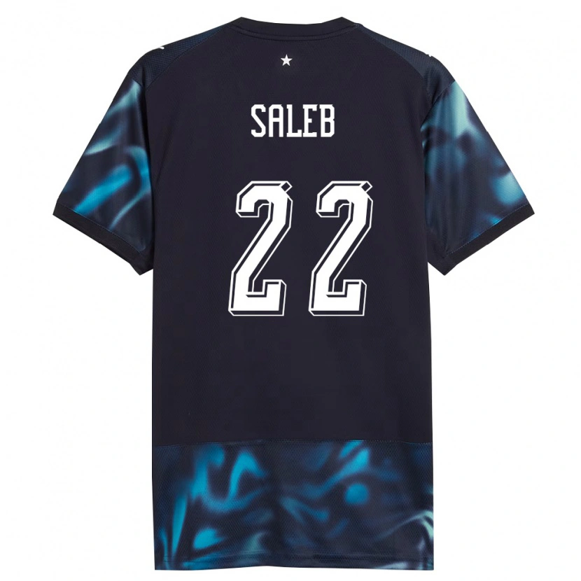 Danxen Män Paraguay Gloria Saleb #22 Marin Himmelblå Bortatröja Matchtröjor 26-28 Tröjor T-Tröja