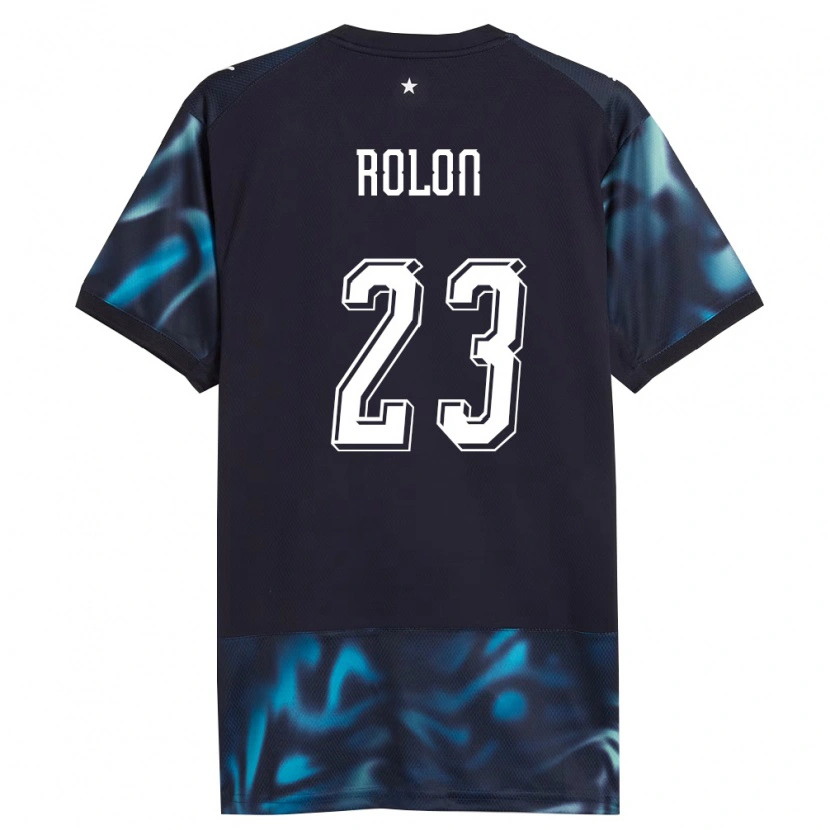 Danxen Män Paraguay Luis Rolón #23 Marin Himmelblå Bortatröja Matchtröjor 26-28 Tröjor T-Tröja
