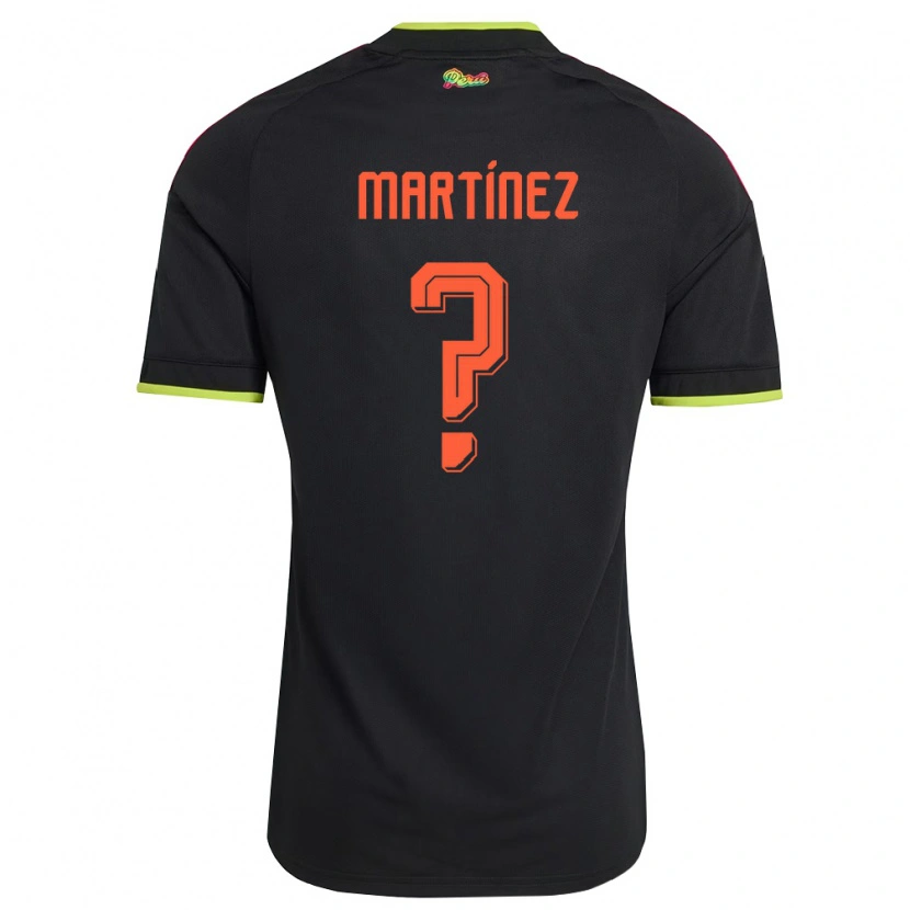 Danxen Män Peru Matías Martínez #0 Svart Gul Rosa Bortatröja Matchtröjor 26-28 Tröjor T-Tröja