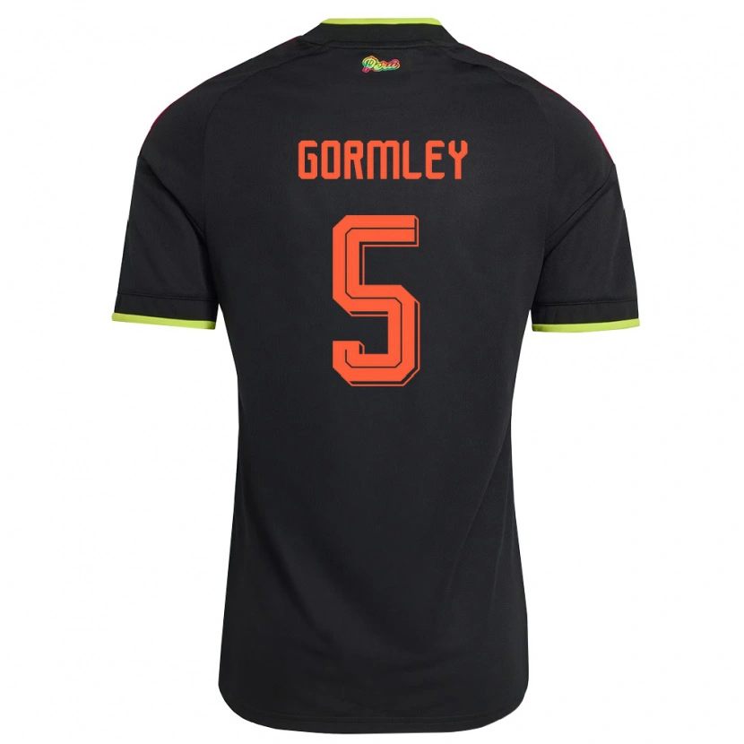 Danxen Män Peru Sean Gormley #5 Svart Gul Rosa Bortatröja Matchtröjor 26-28 Tröjor T-Tröja